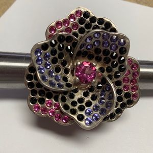 Large one of a kind custom flower ring